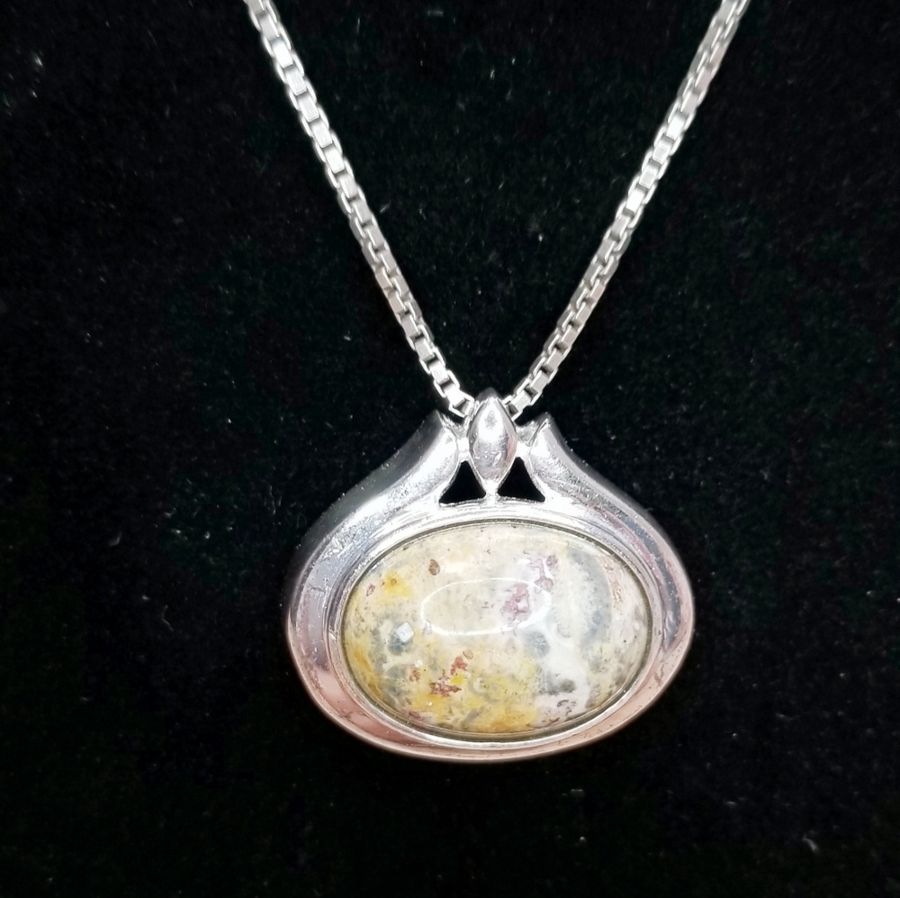 Ocean Jasper Thailand 925 Pendant and Necklace